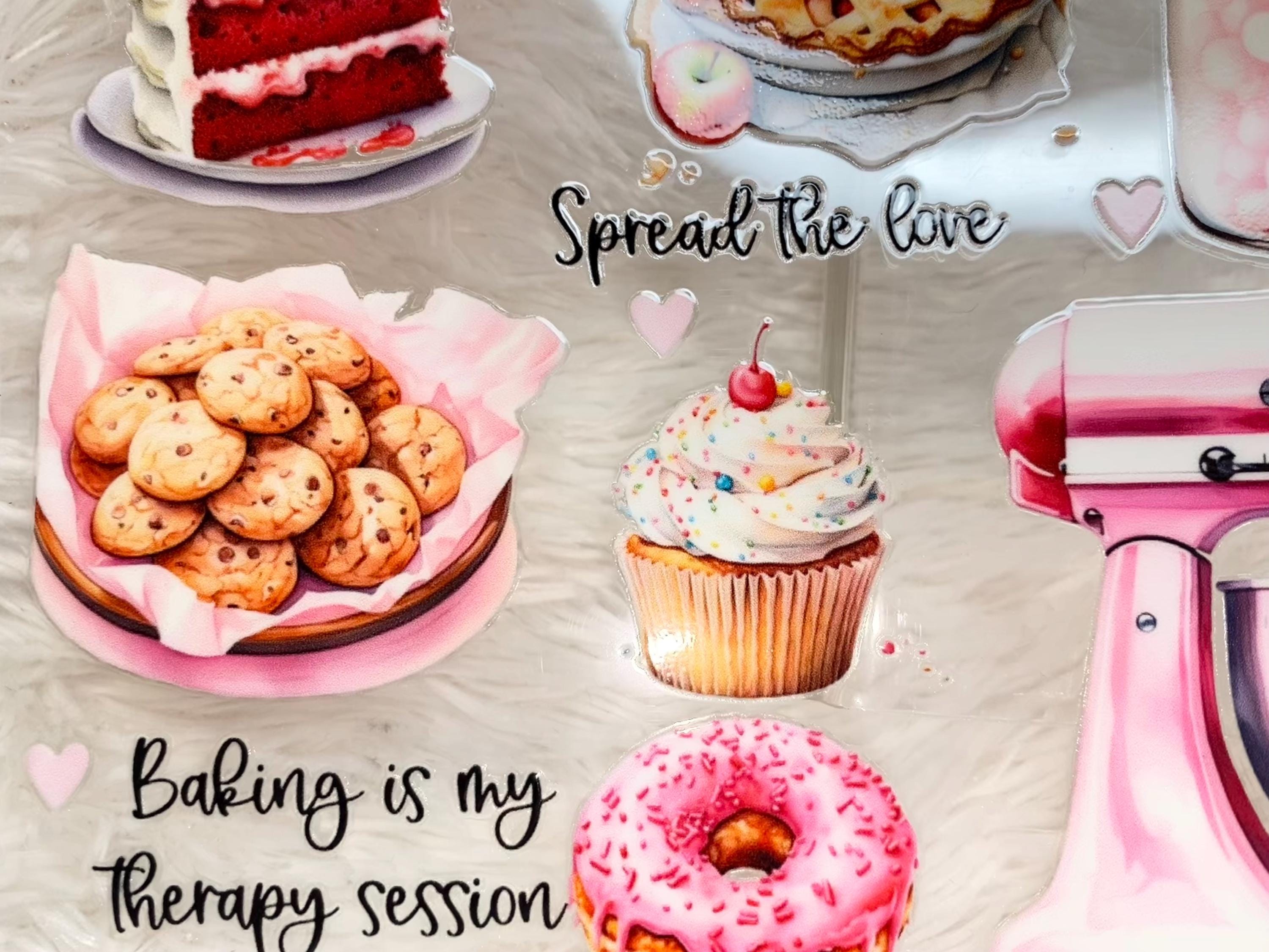 Baking Girly UV DTF 16oz Wrap: Baking Theme Tumbler Decal