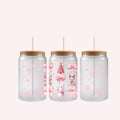 All pink Christmas  UV DTF 16oz Tumbler Wrap