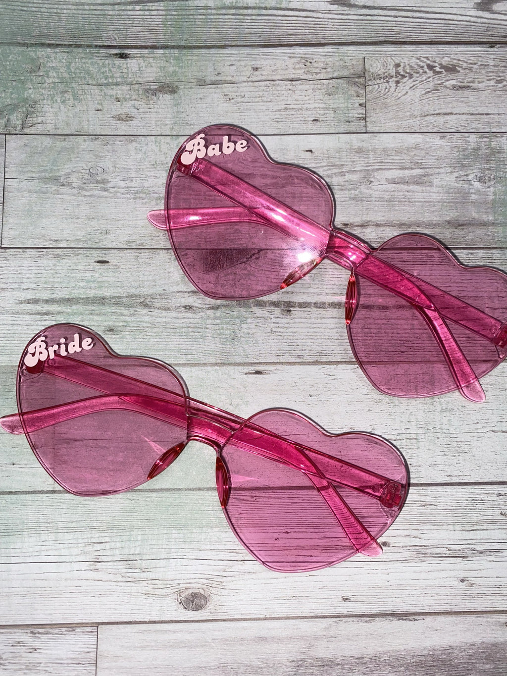 Bachelorette Party Sunglasses: Bride/Babe Pink Sunnies