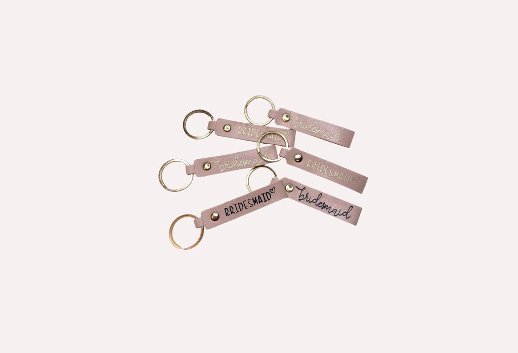 Bridesmaid keychain!-light pink