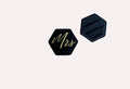 Velvet Hexagon Ring Box: Gold 'Mrs.' Lettering, Bridal Keepsake