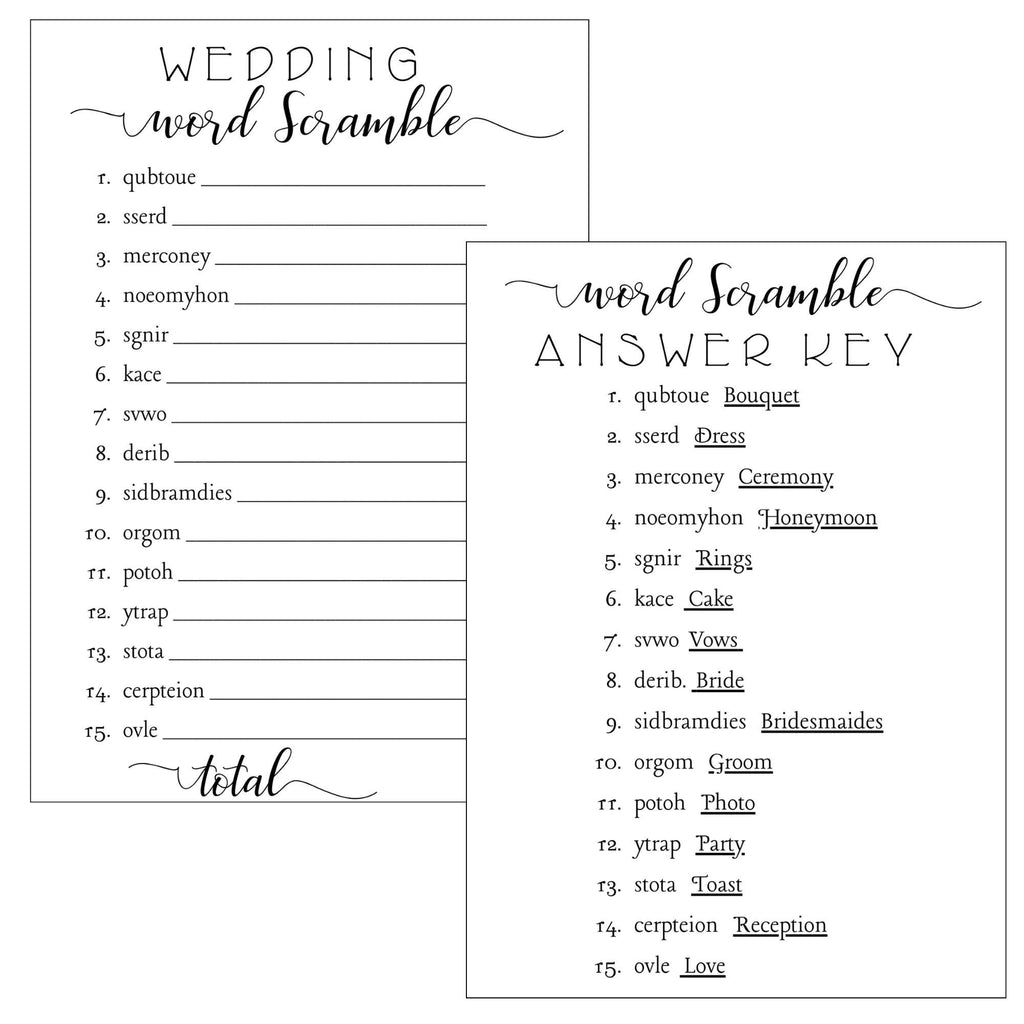 💍 Bridal Shower & Bachelorette Party Game Set (Printed & Shipped)