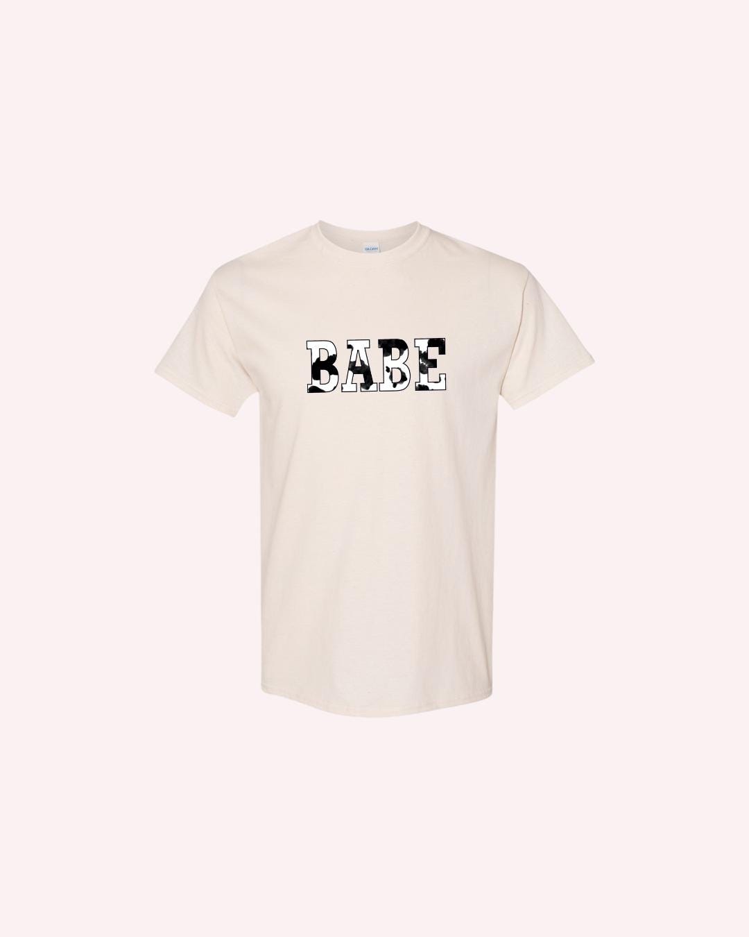 Western Bachelorette Cow Print T-Shirt: Bride & Babe Bridal Party