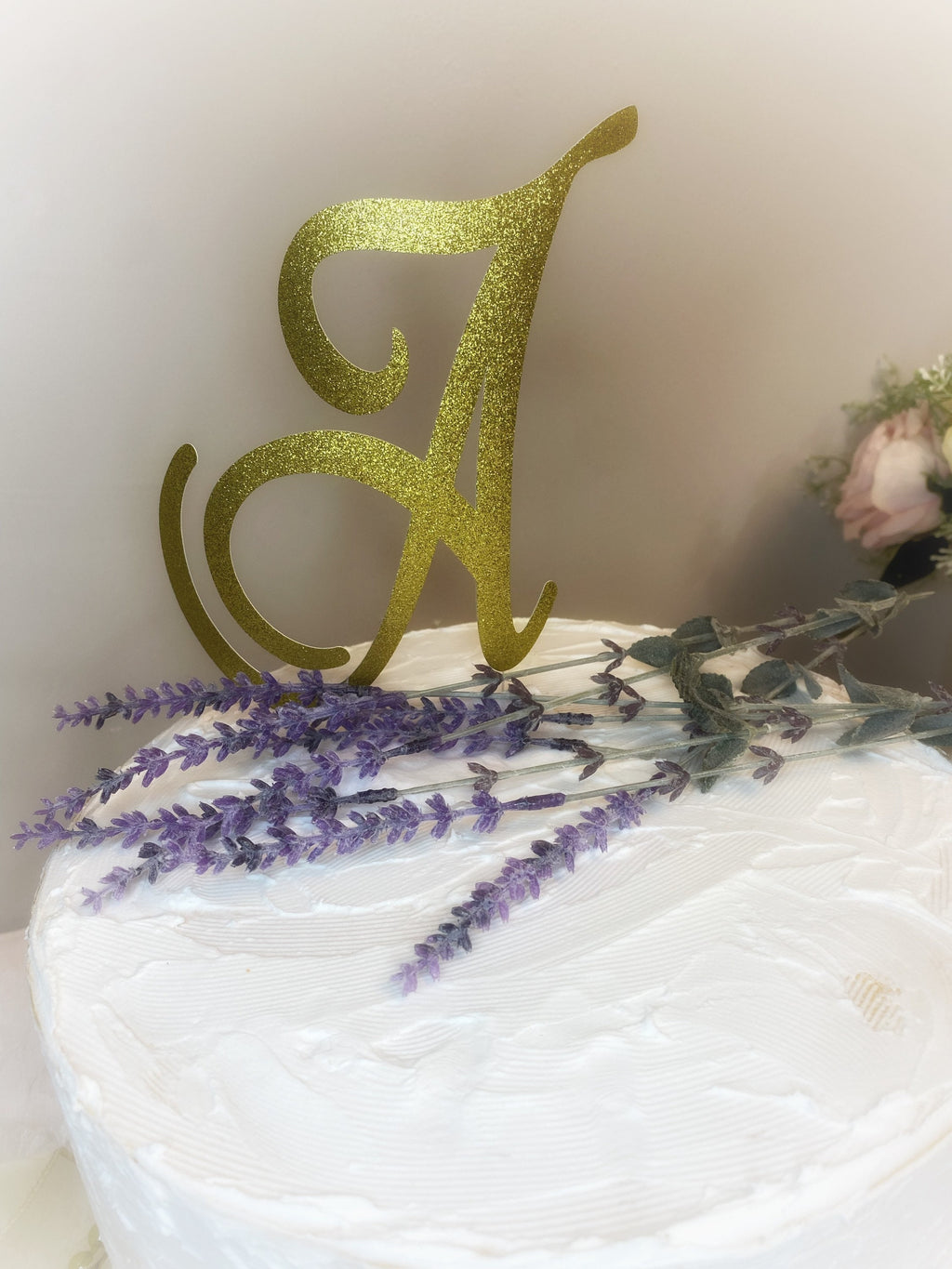 Monogram wedding cake topper
