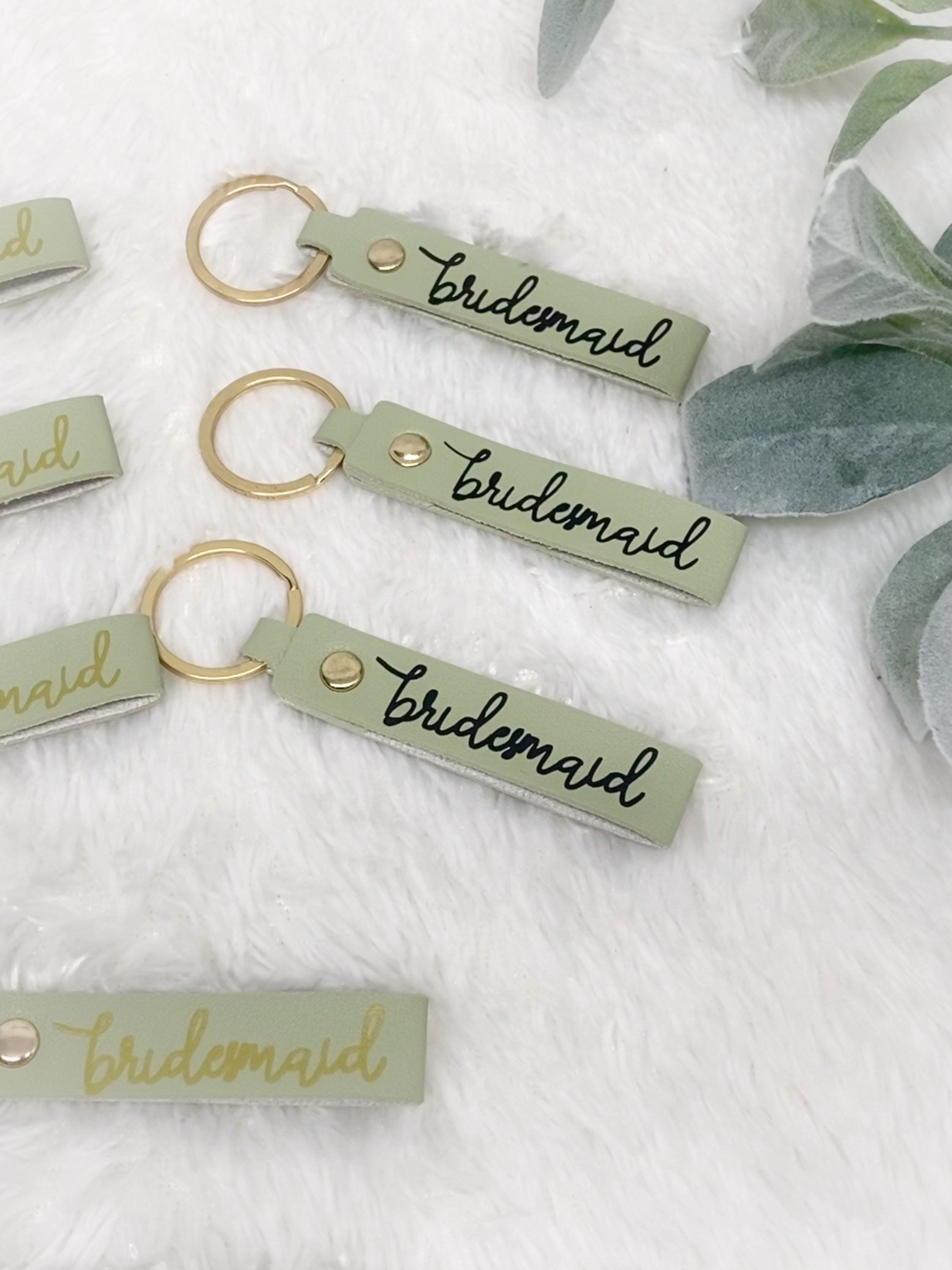 Bridesmaid keychain!-SAGE GREEN