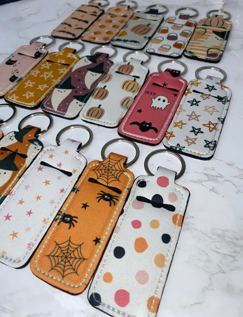 Retro Chapstick Holder Keychain: 80's & 90's Theme