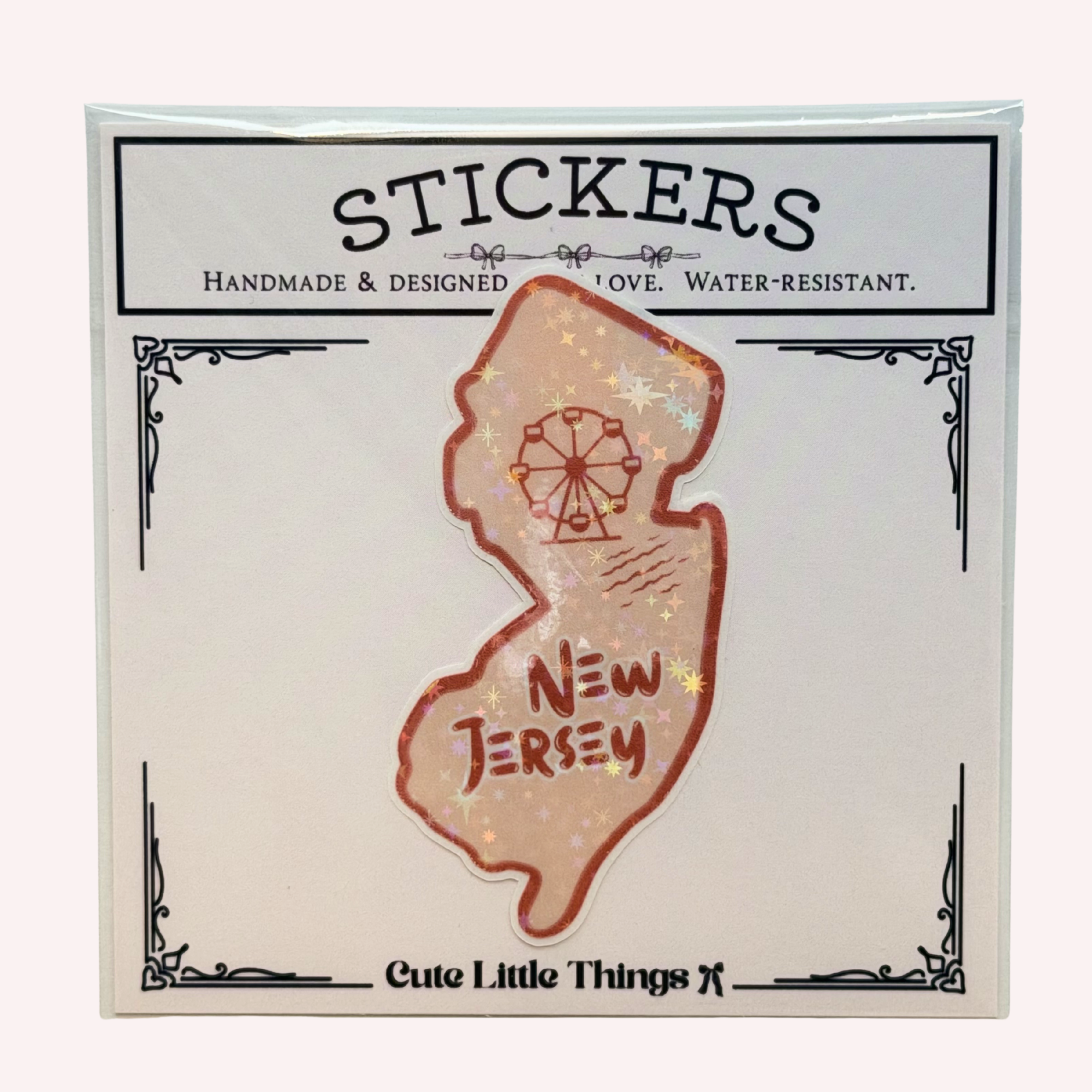 State Sticker | New York Sticker | New Jersey Sticker | Texas Sticker | California Sticker | Florida Sticker | Holographic State Decal