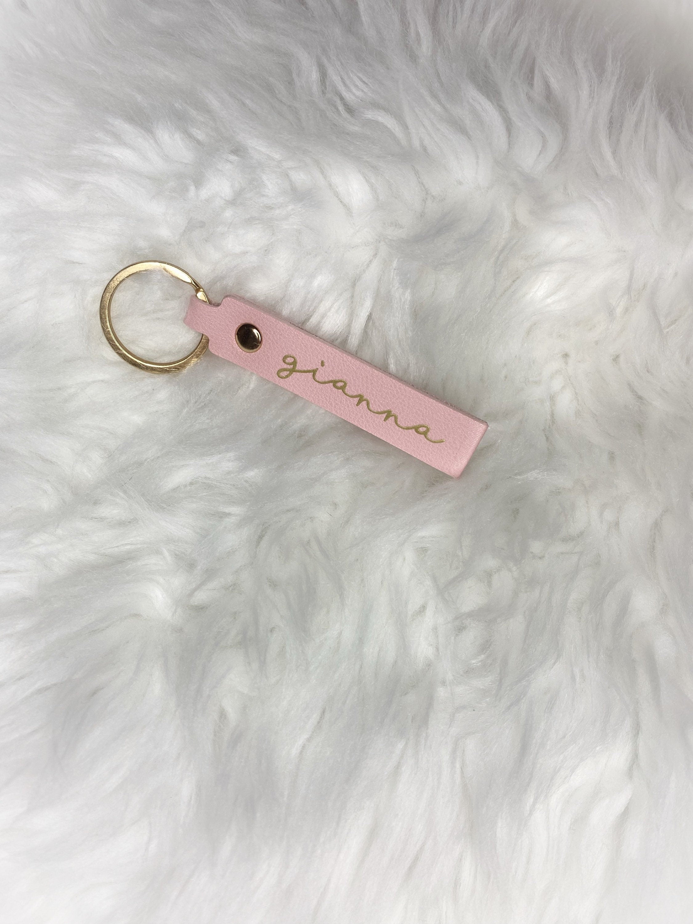 Personalized Name Keychain – Custom Keyring Gift, Customized keychain, Light Pink