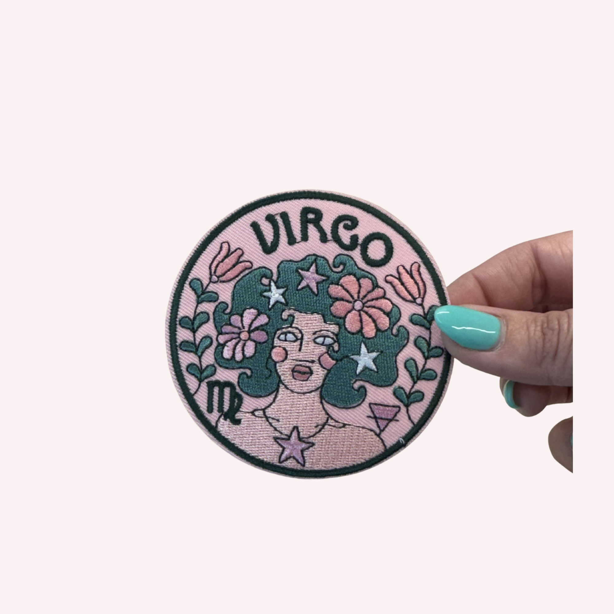 Zodiac Embroidered Iron-On Patch Astrology Star Sign Patch Aries Taurus Gemini Cancer Leo Virgo Libra Scorpio Pisces Patch