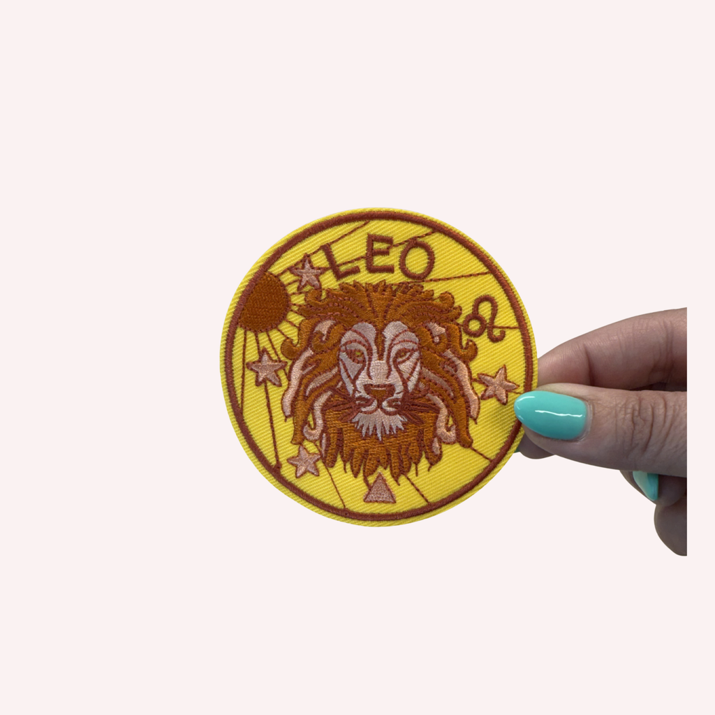Zodiac Embroidered Iron-On Patch Astrology Star Sign Patch Aries Taurus Gemini Cancer Leo Virgo Libra Scorpio Pisces Patch