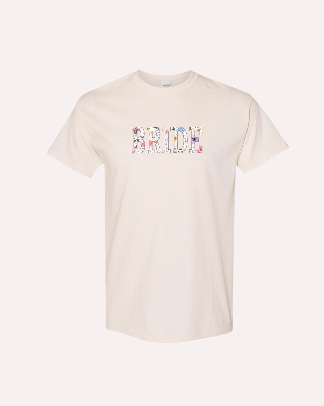 Floral Bride T-Shirt: Elegant Bridal Party Tee