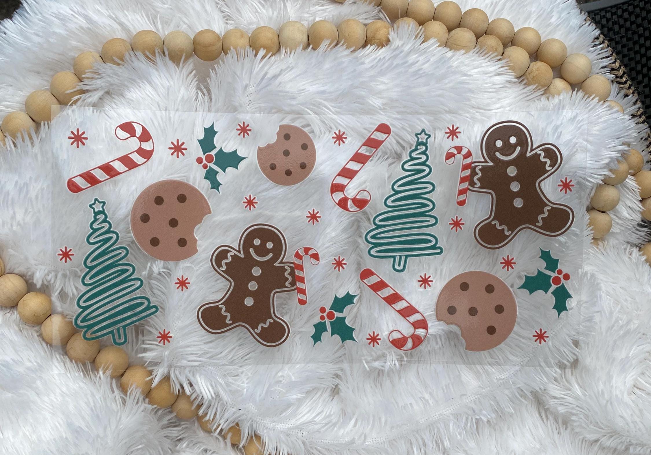 Christmas Cookies UV DTF Wrap: 16oz Tumbler Design