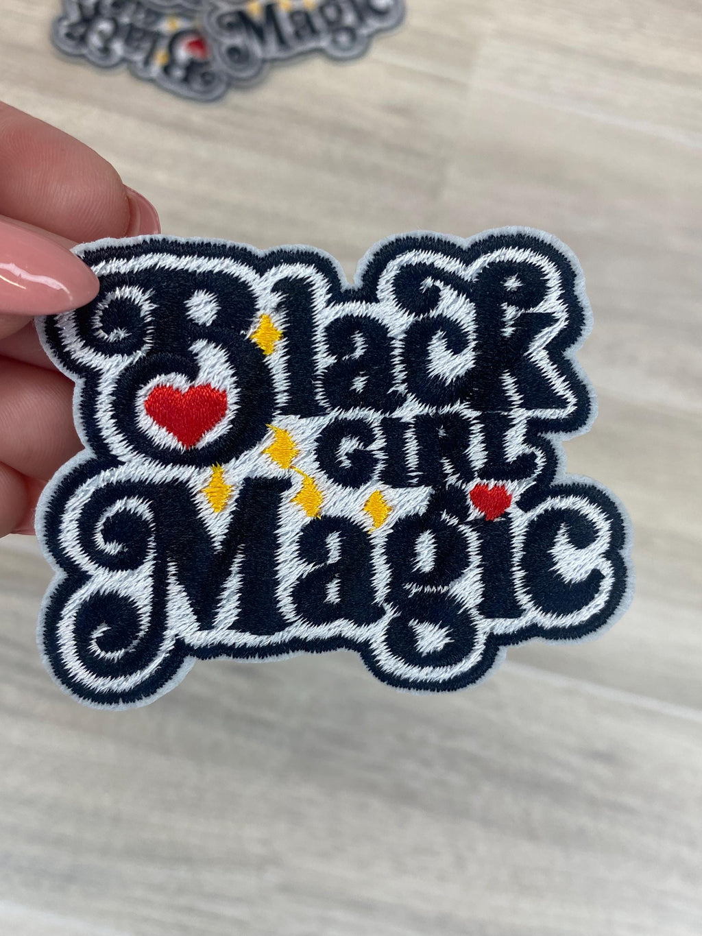 Black Girl Magic Iron-On Patch - Embroidered Applique (3.1 inches)