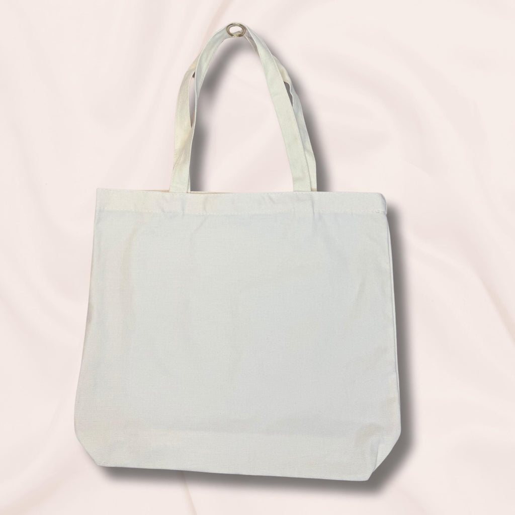 Game Day Football Tote Bag: Girly Bow, Reusable Canvas Market Bag