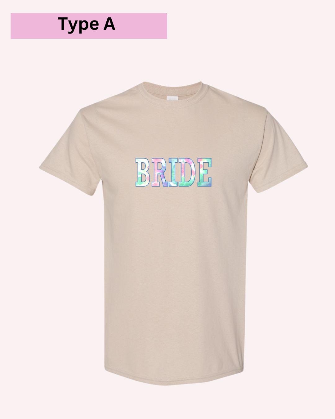 Bride & Babe Tie-Dye Bachelorette T-Shirts: Matching Bridal Party Tees