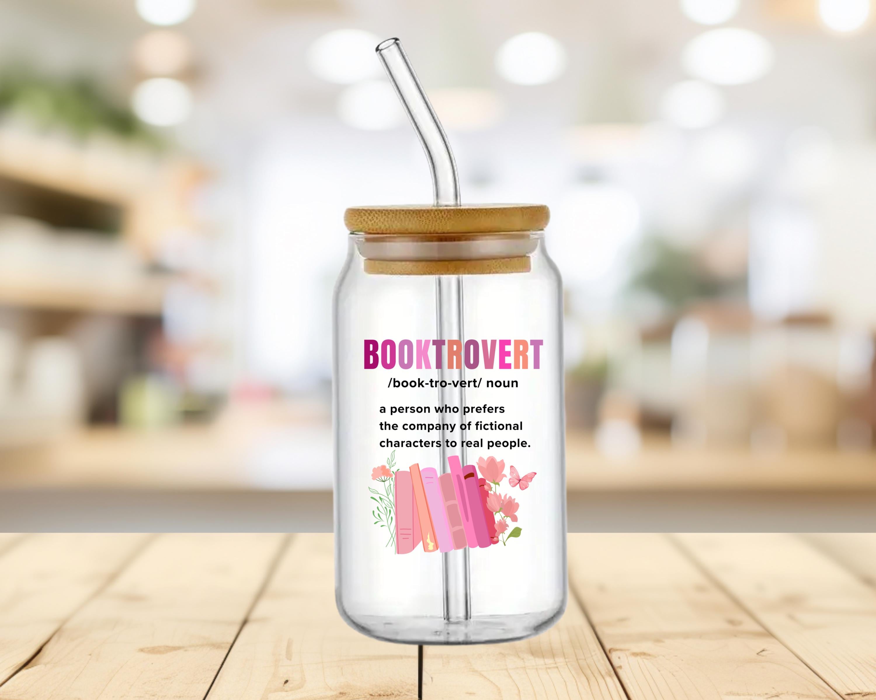 Booktrovert UV DTF 16oz Wrap, Book Lover Gift