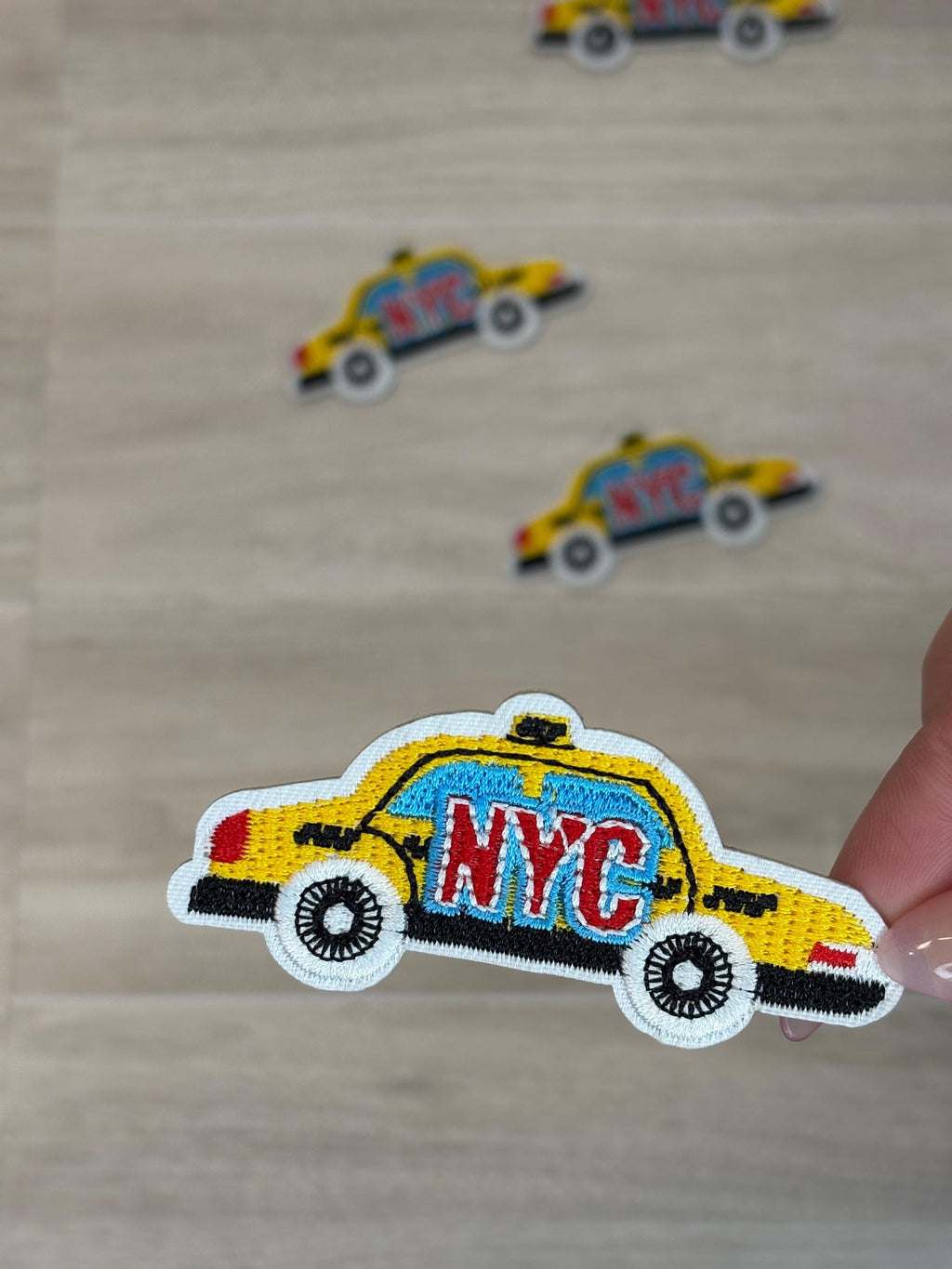 NYC Taxi Cab Embroidery Patch | Iron-On Applique 2-3.5 inches