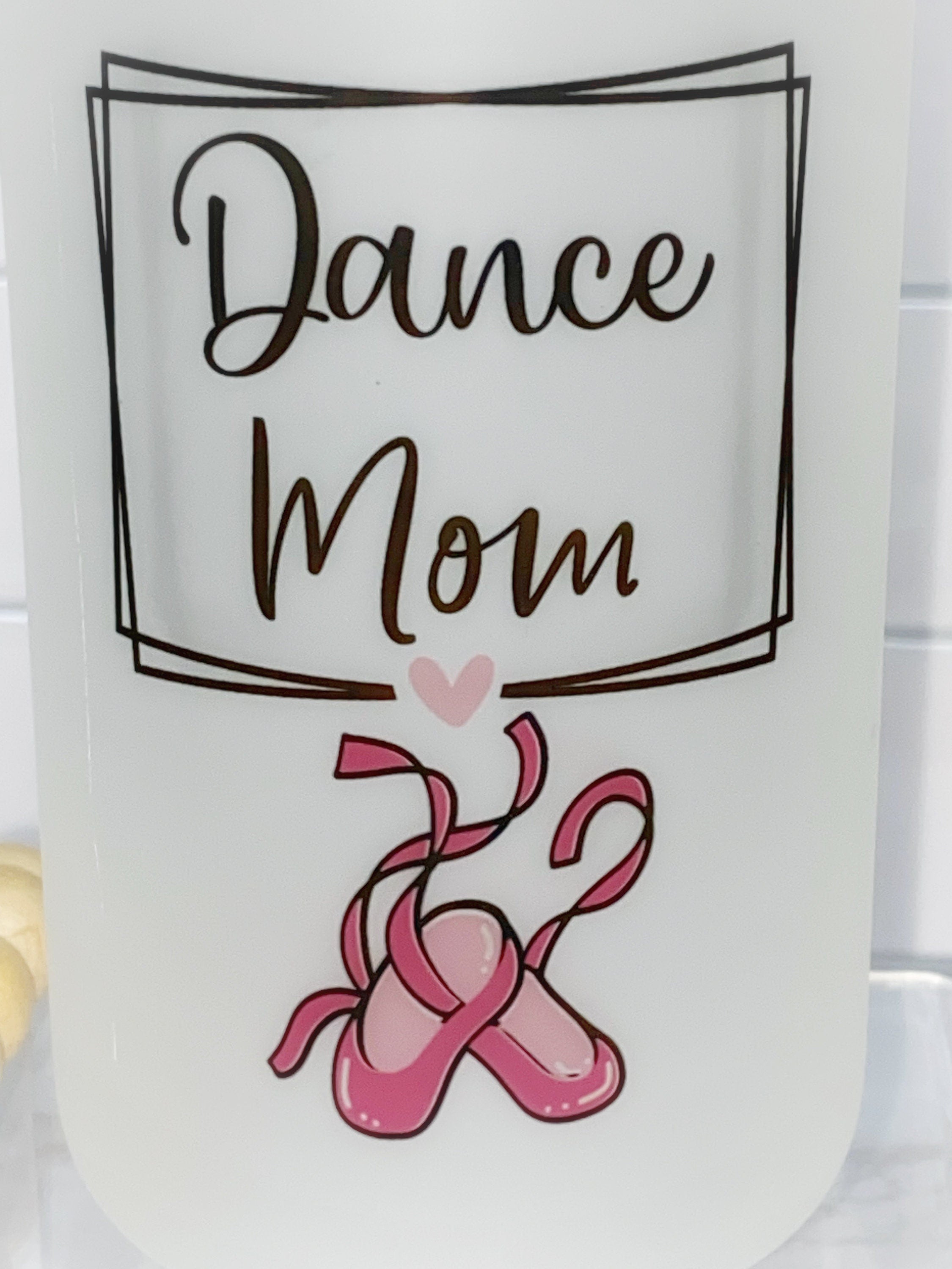 Frosted Mason Jar for Dance Mom: Gift for Ballet Recital