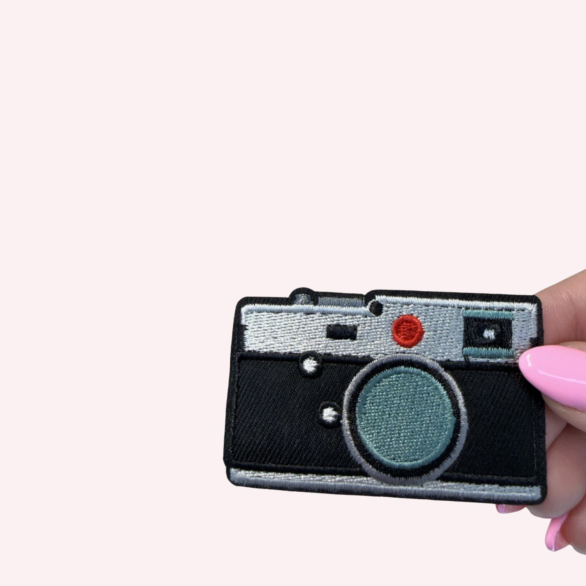 Camera Iron-On Patch, Classic & Turquoise Options Cute Aesthetic Embroidered Patch for Jackets, Bags, Hats