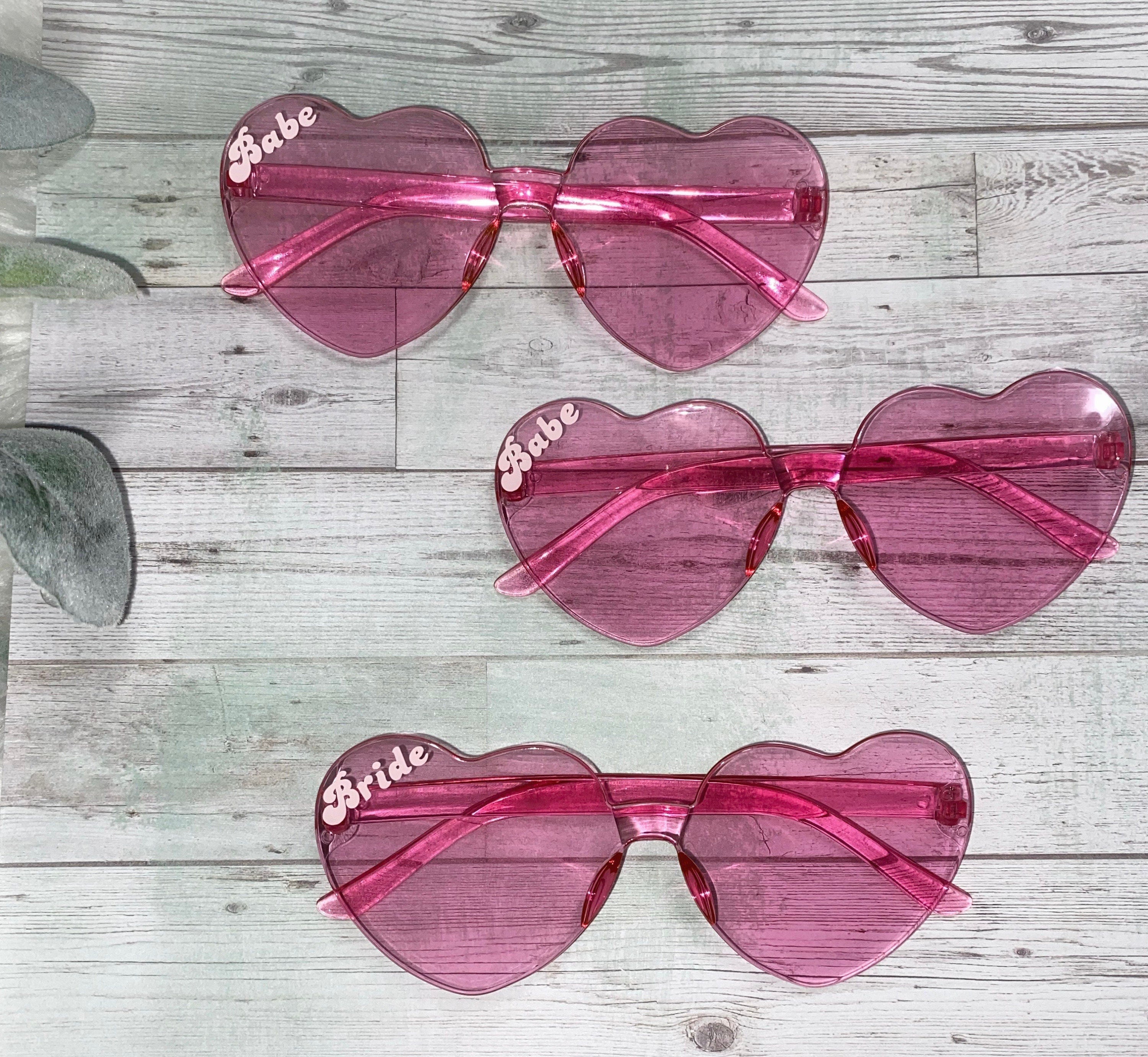 Bachelorette Party Sunglasses: Bride/Babe Pink Sunnies