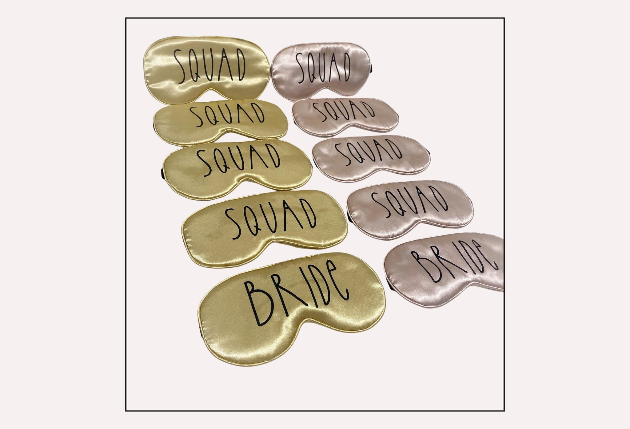 Bride Squad sleep masks