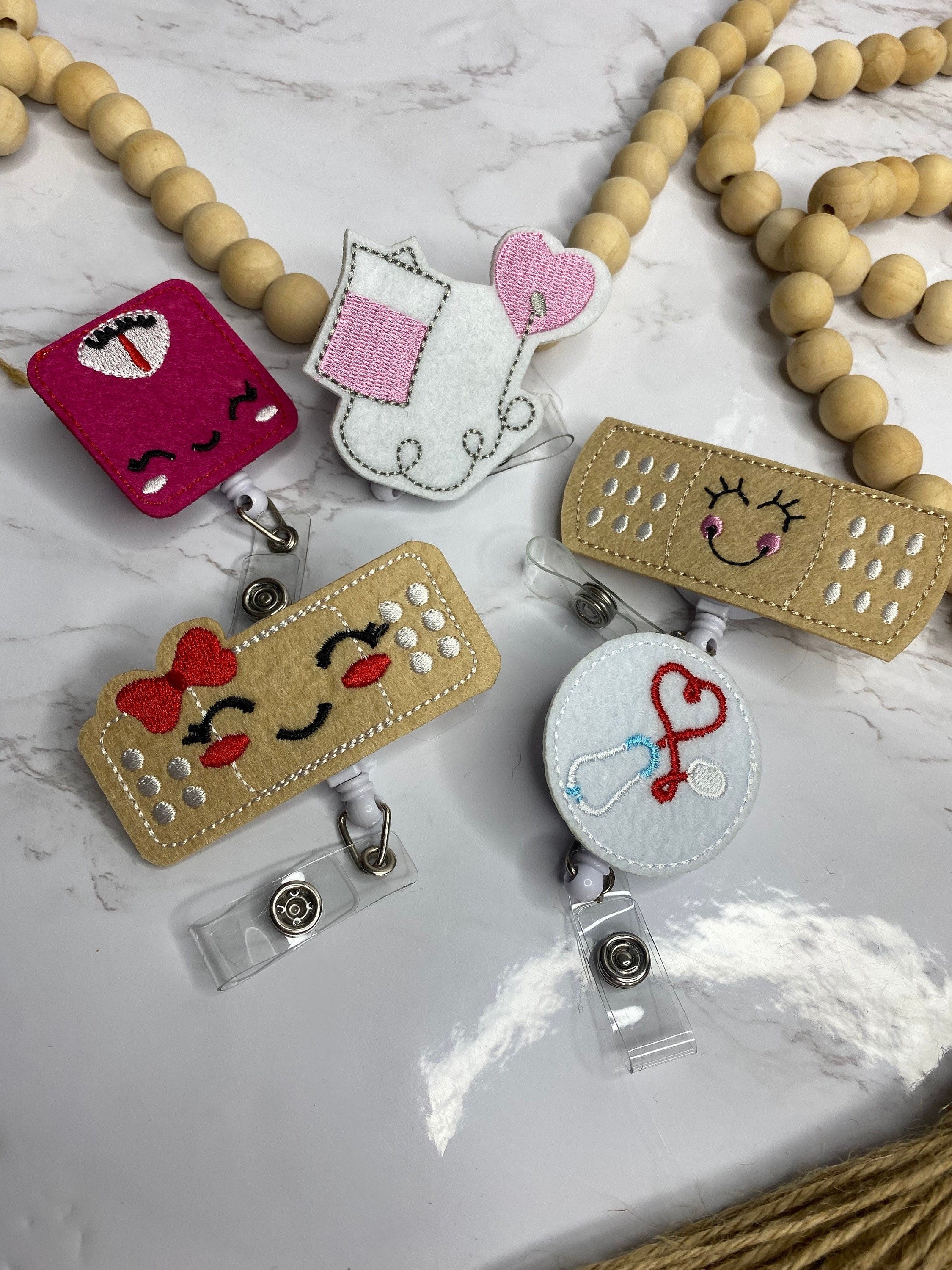 Cute Nurse Badge Reel – Retractable ID Holder, Nurse Accessories
