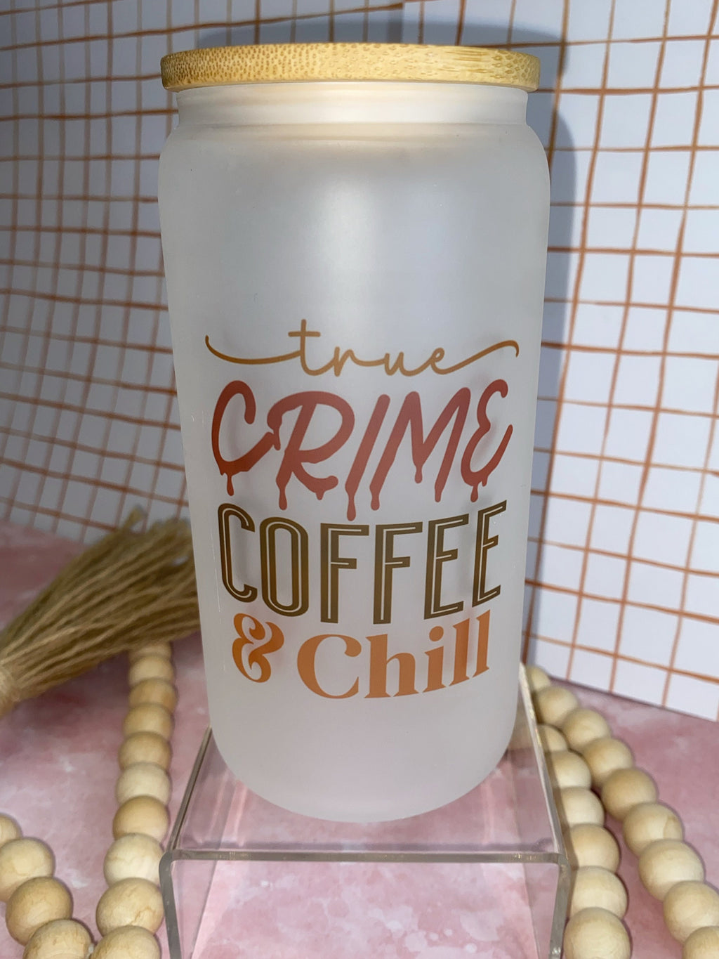 Coffee Frosted Beer Can Glasses