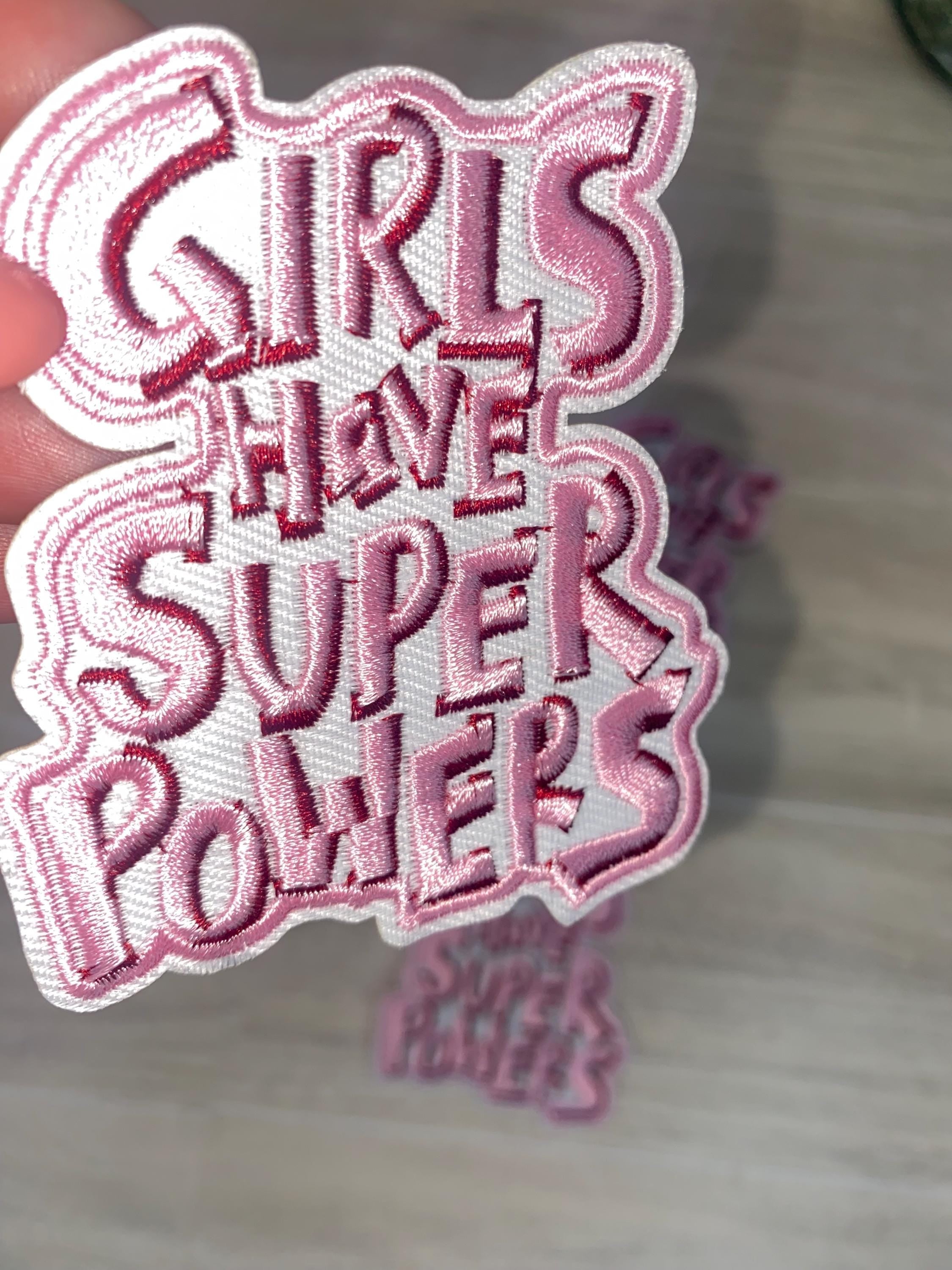 Girls Have Super Powers Embroidered Iron-On Patch: Feminist Gift