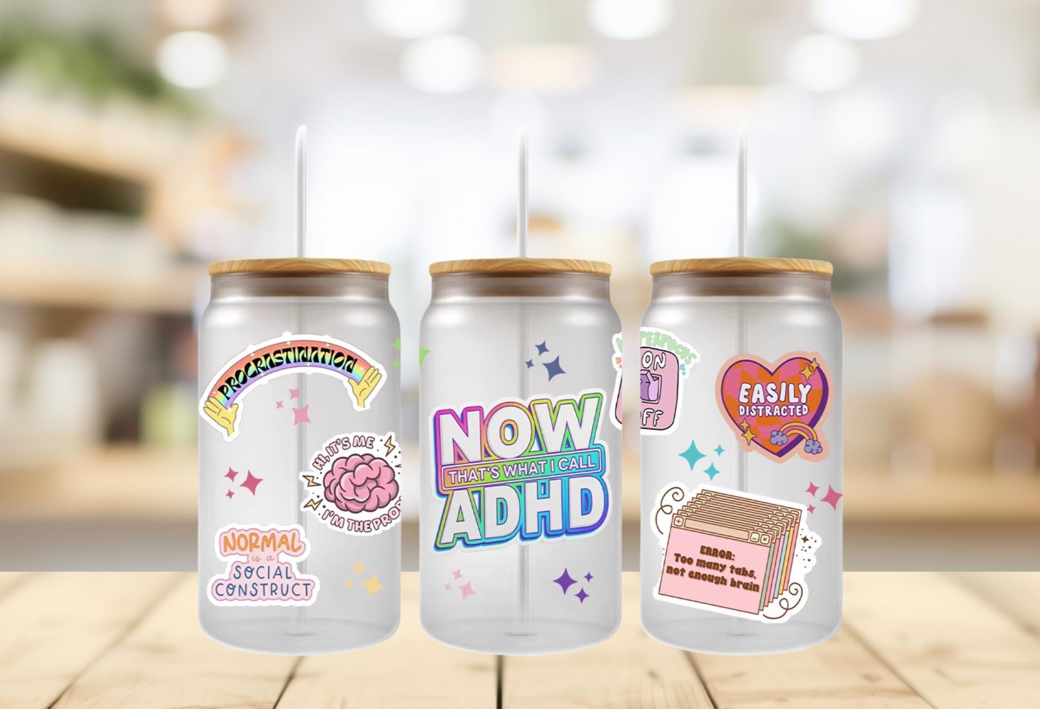 Now that's what I call ADHD, Neurospicy, Neurodivergent, UV DTF 16oz wrap
