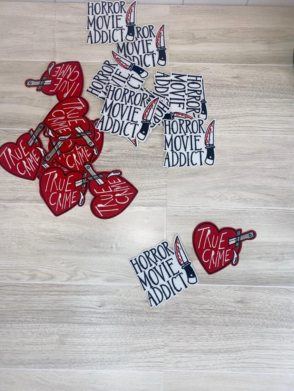 Horror Movie & True Crime Embroidered Iron-On Patch Set
