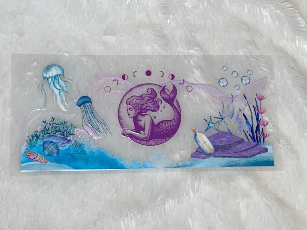 Mermaid, UV DTF 16oz wrap, Under The Sea theme, mermaid lover