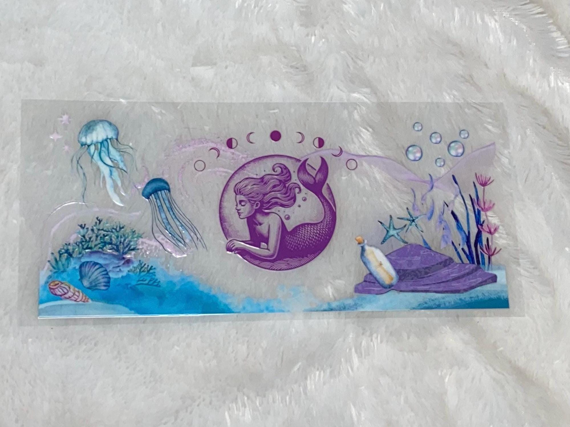Mermaid, UV DTF 16oz wrap, Under The Sea theme, mermaid lover
