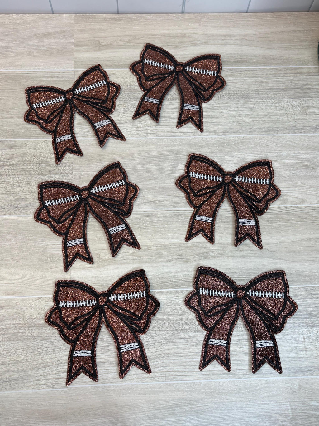 Glitter Embroidery Bow Patch | Baseball patch, Football patch. (4–6”)