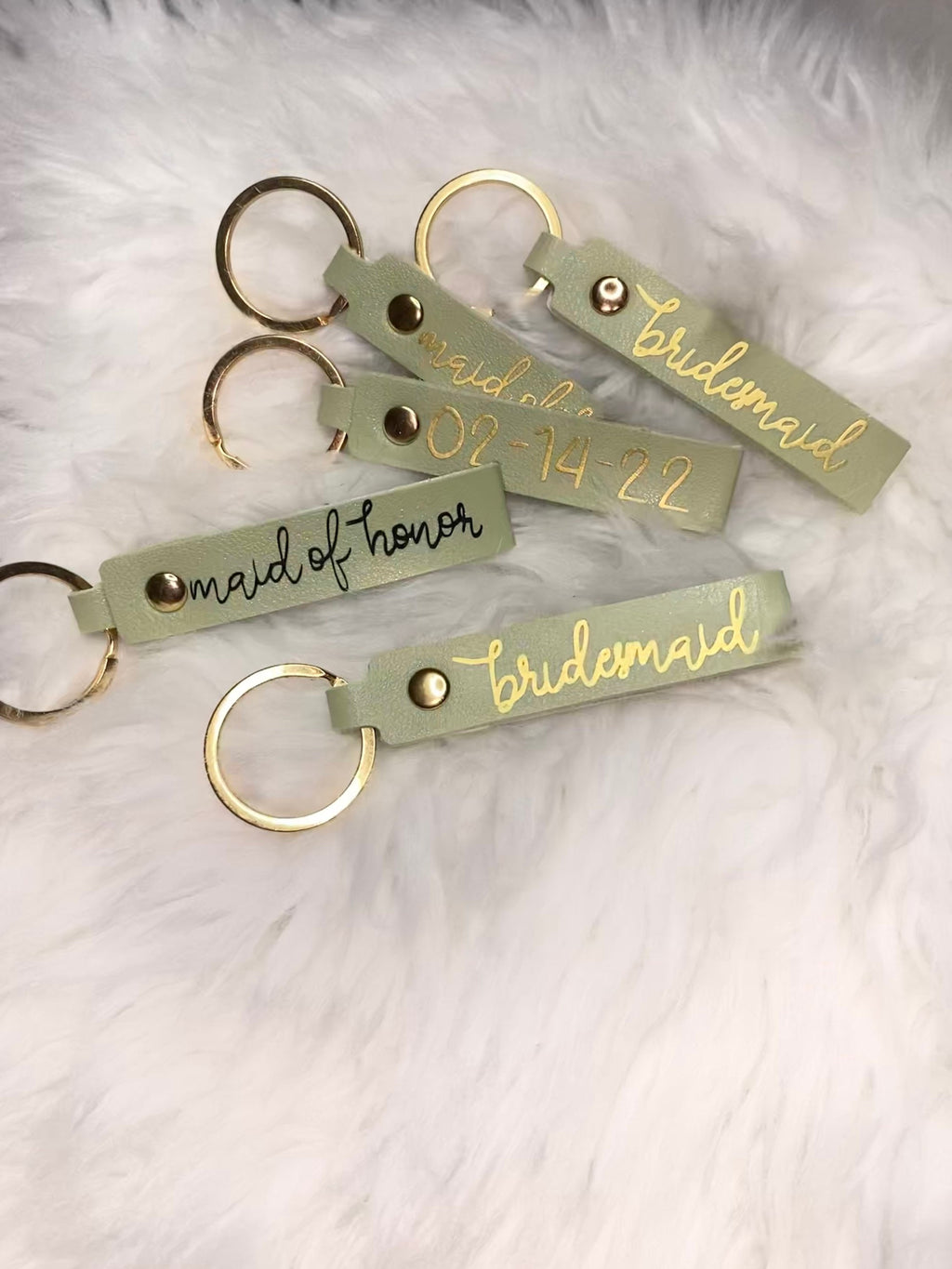 Maid of honor keychain!- SAGE GREEN