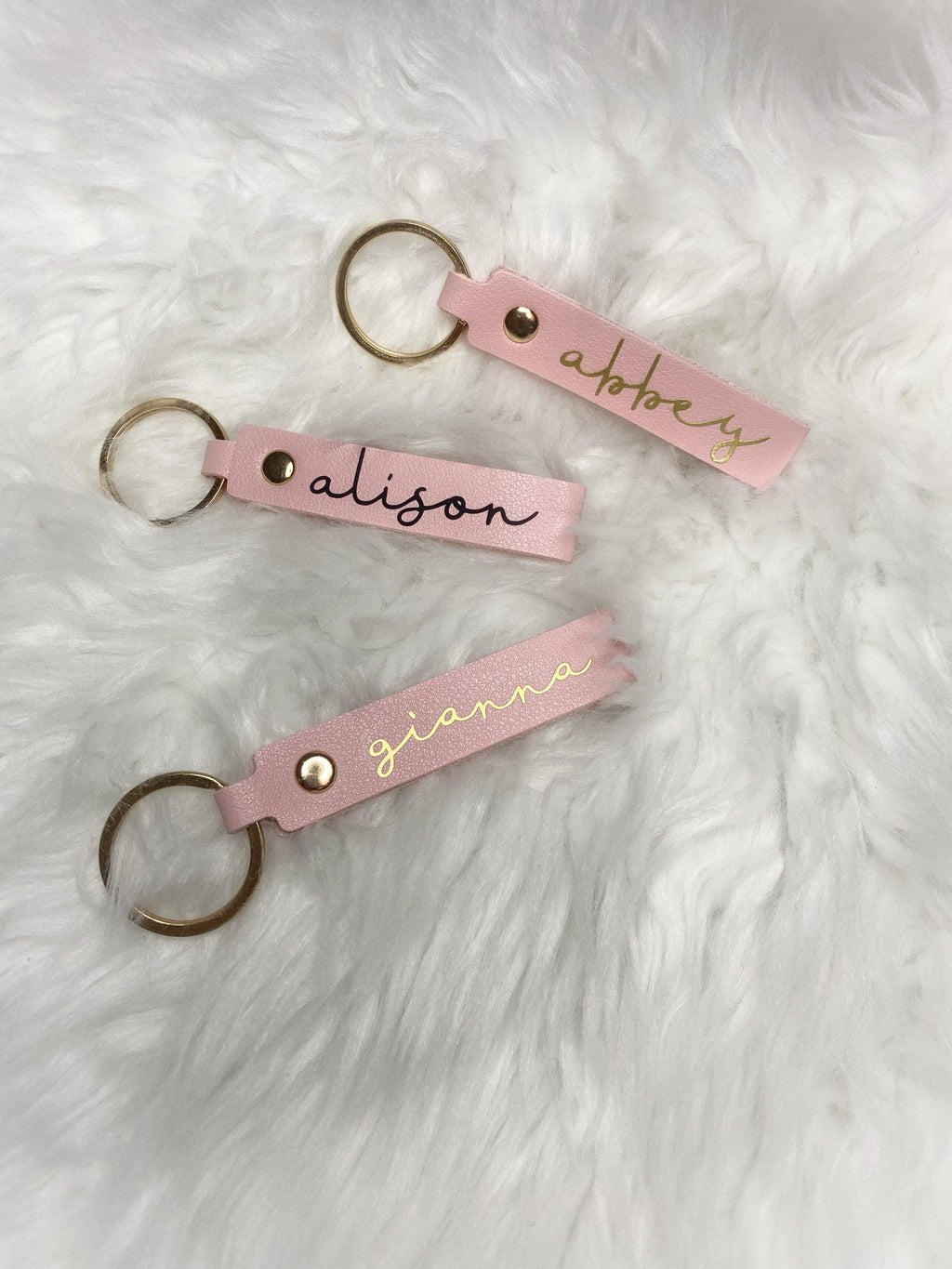 Personalized Name Keychain – Custom Keyring Gift, Customized keychain, Light Pink