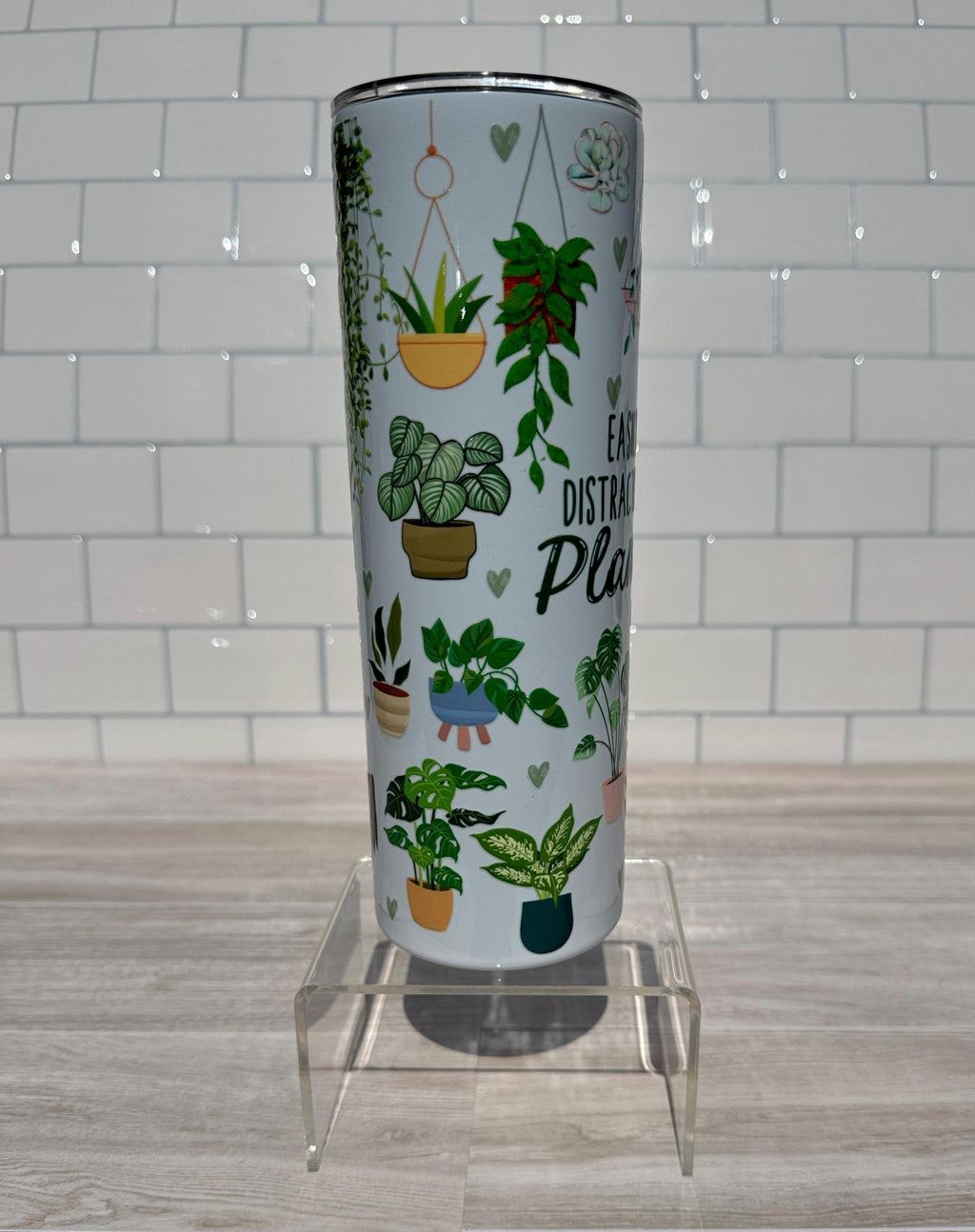 Plant Lover Tumbler: Easily Distracted by Plants, Botanical Drinkware