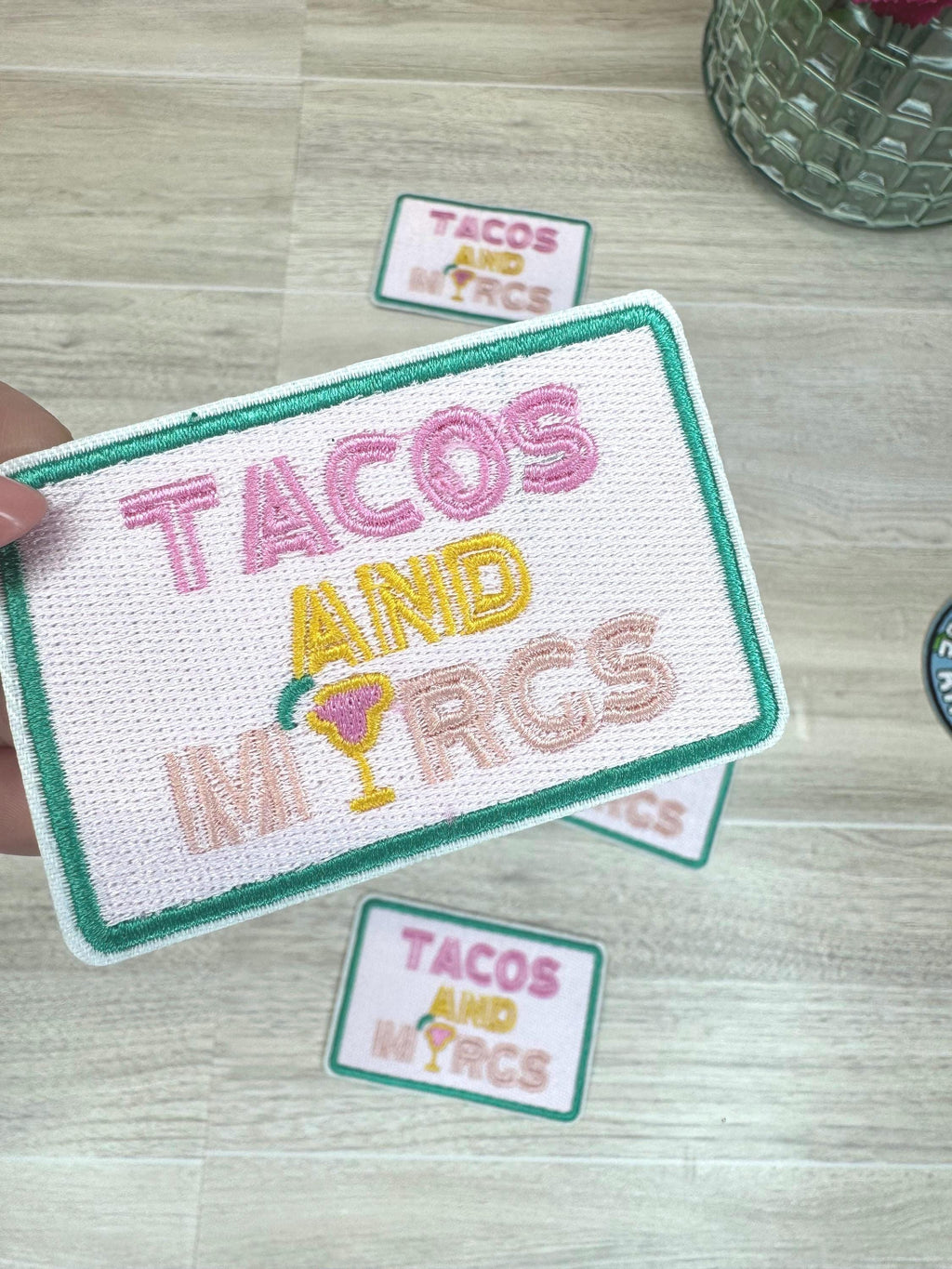 Tacos and Margs Embroidered Iron-On Patch
