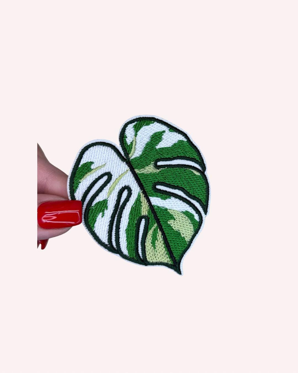 Monstera Leaf Iron-On Patch – Small Tropical Plant Embellishment