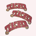 Teacher Chenille Patch (9”) | Pink Floral Letter Design