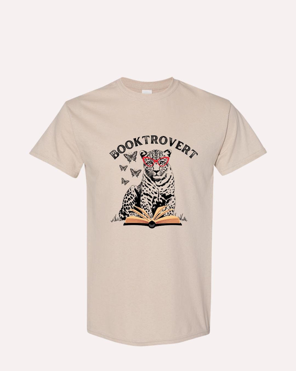 Booktrovert Leopard Tee: Book Lover Graphic T-Shirt