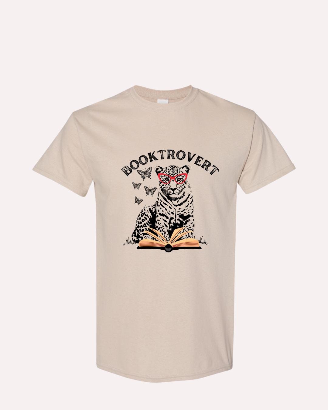 Booktrovert Leopard Tee: Book Lover Graphic T-Shirt