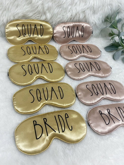 Bride Squad sleep masks
