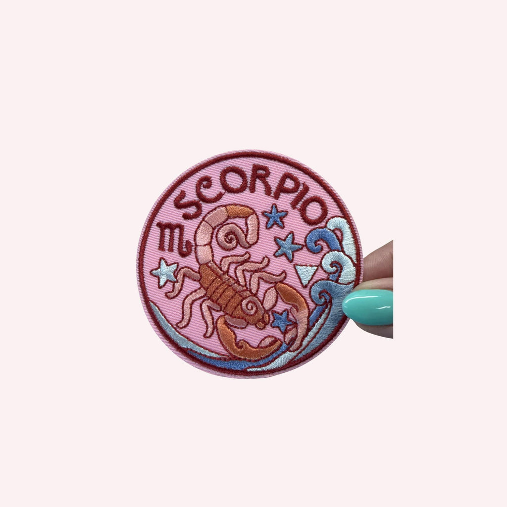 Zodiac Embroidered Iron-On Patch Astrology Star Sign Patch Aries Taurus Gemini Cancer Leo Virgo Libra Scorpio Pisces Patch