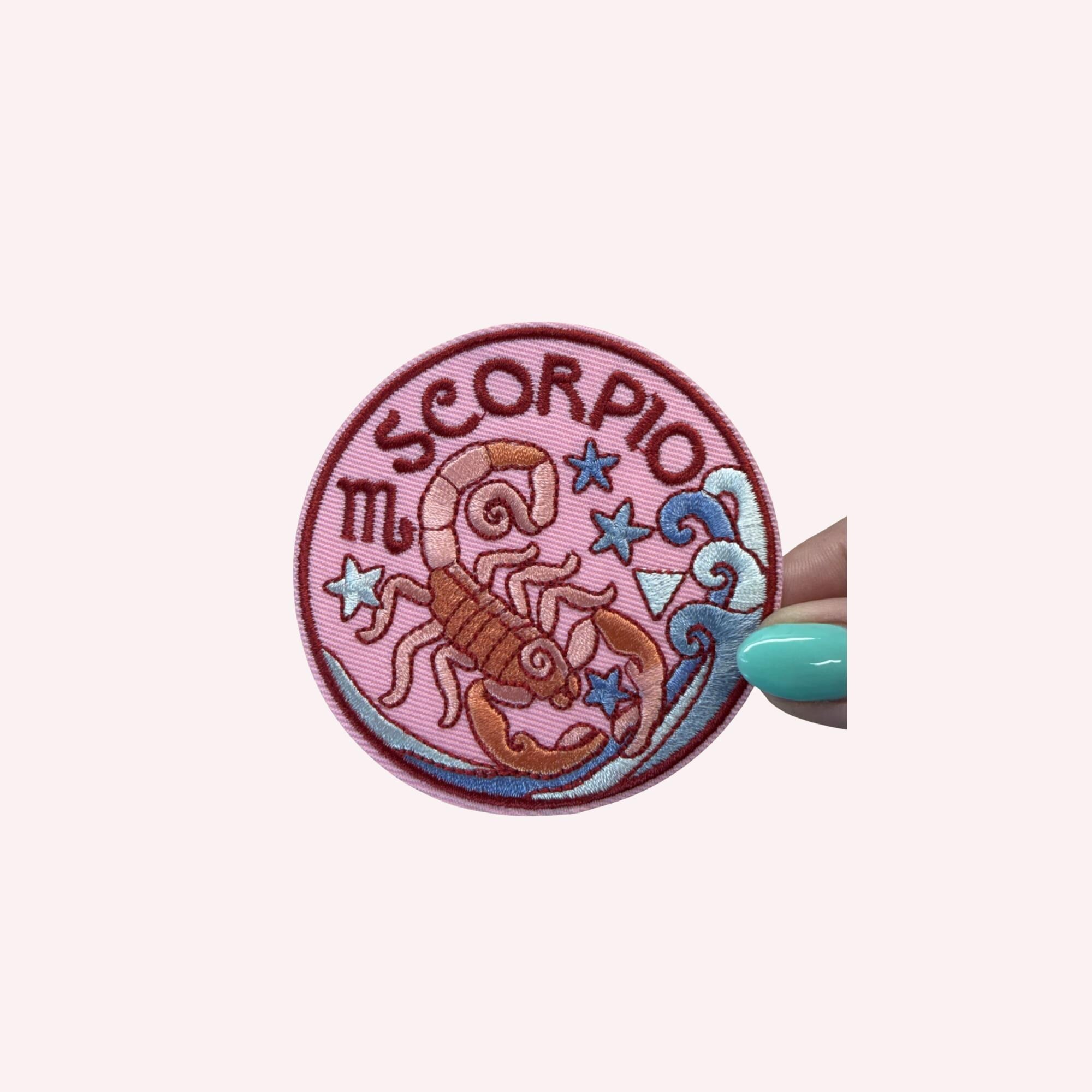 Zodiac Embroidered Iron-On Patch Astrology Star Sign Patch Aries Taurus Gemini Cancer Leo Virgo Libra Scorpio Pisces Patch