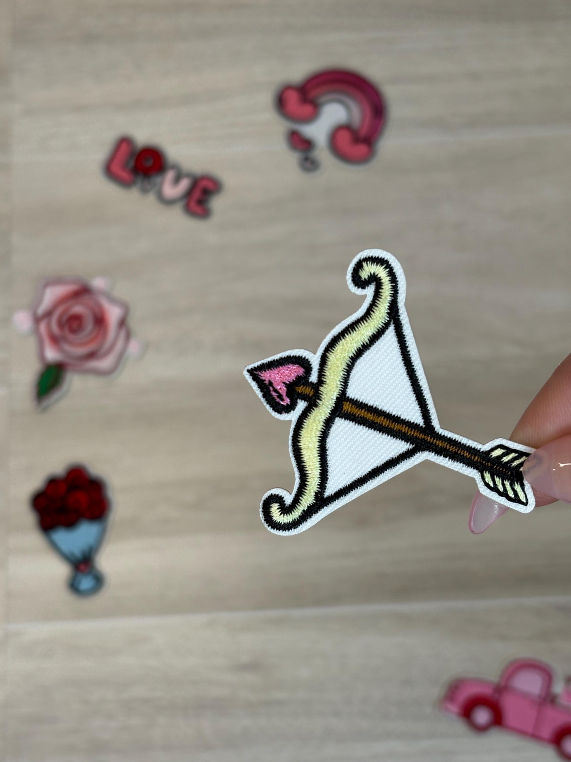 Valentine’s Day Patch Set of 6 | Cute Embroidery Iron-On Appliques (2.5–3”)