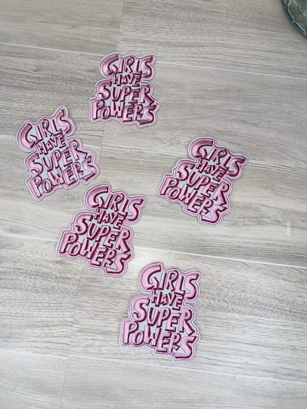 Girls Have Super Powers Embroidered Iron-On Patch: Feminist Gift