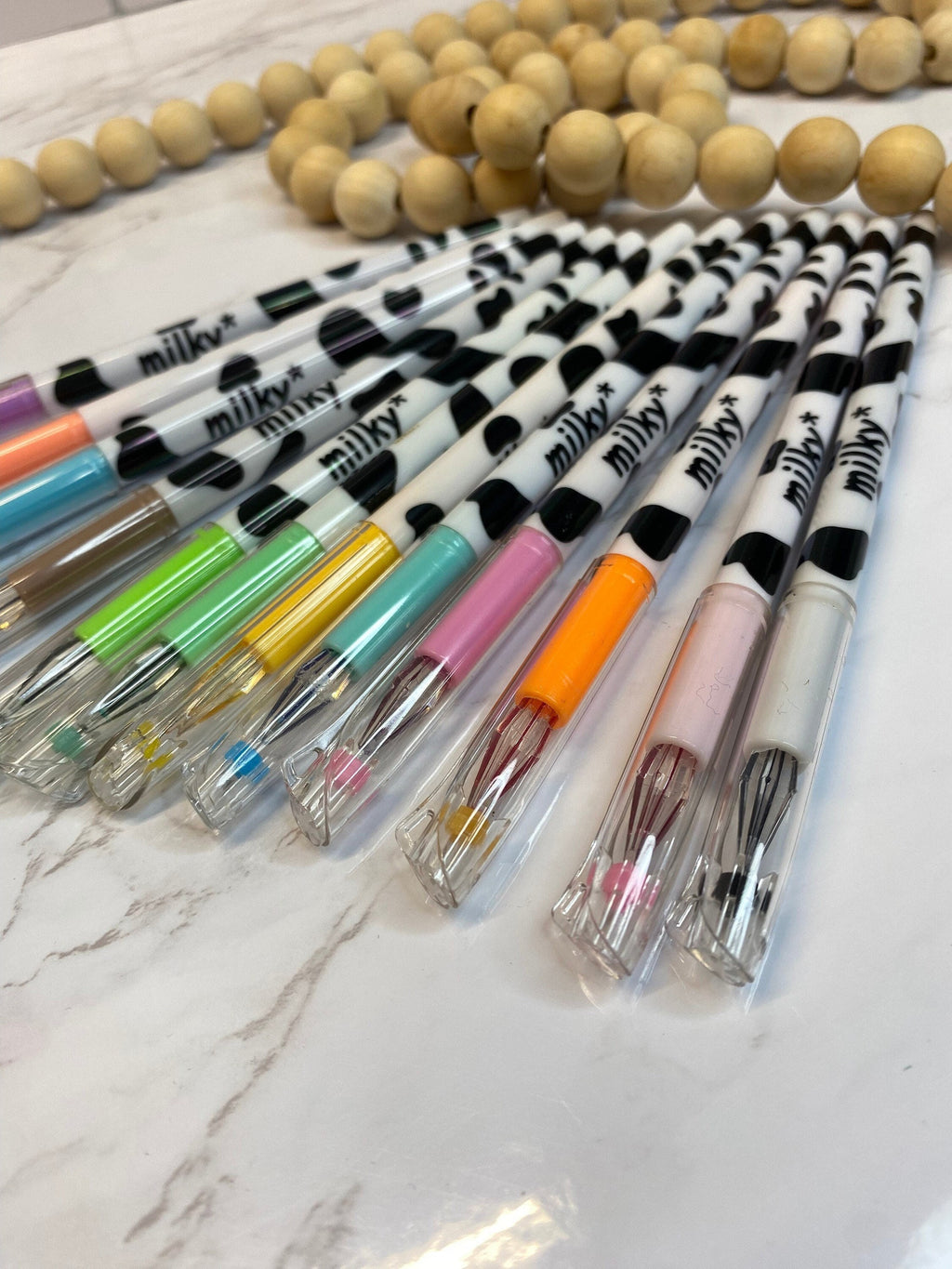 Milky Gel Pens - Smooth Writing - 12 Piece Color Set