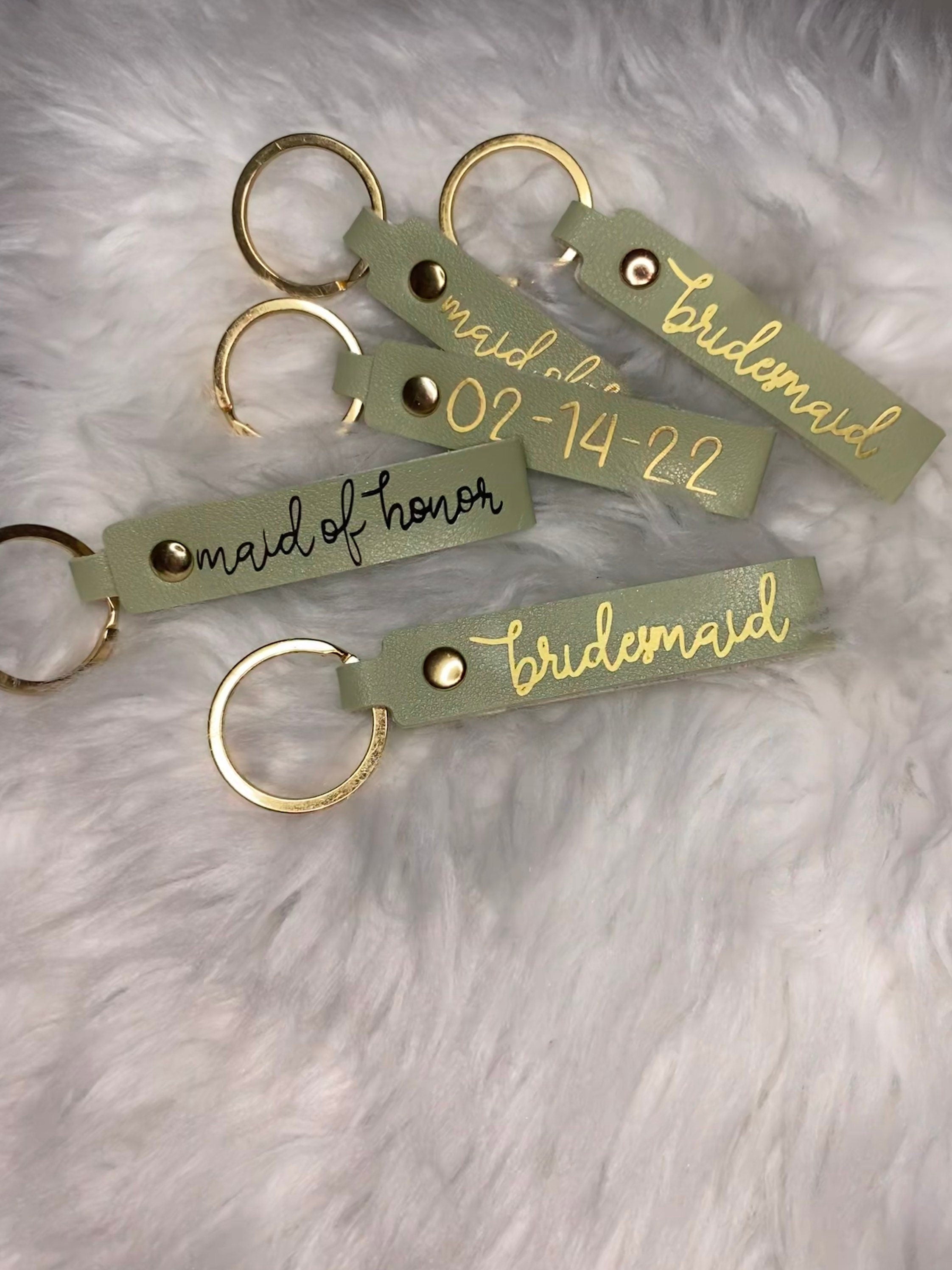 Maid of honor keychain!- SAGE GREEN