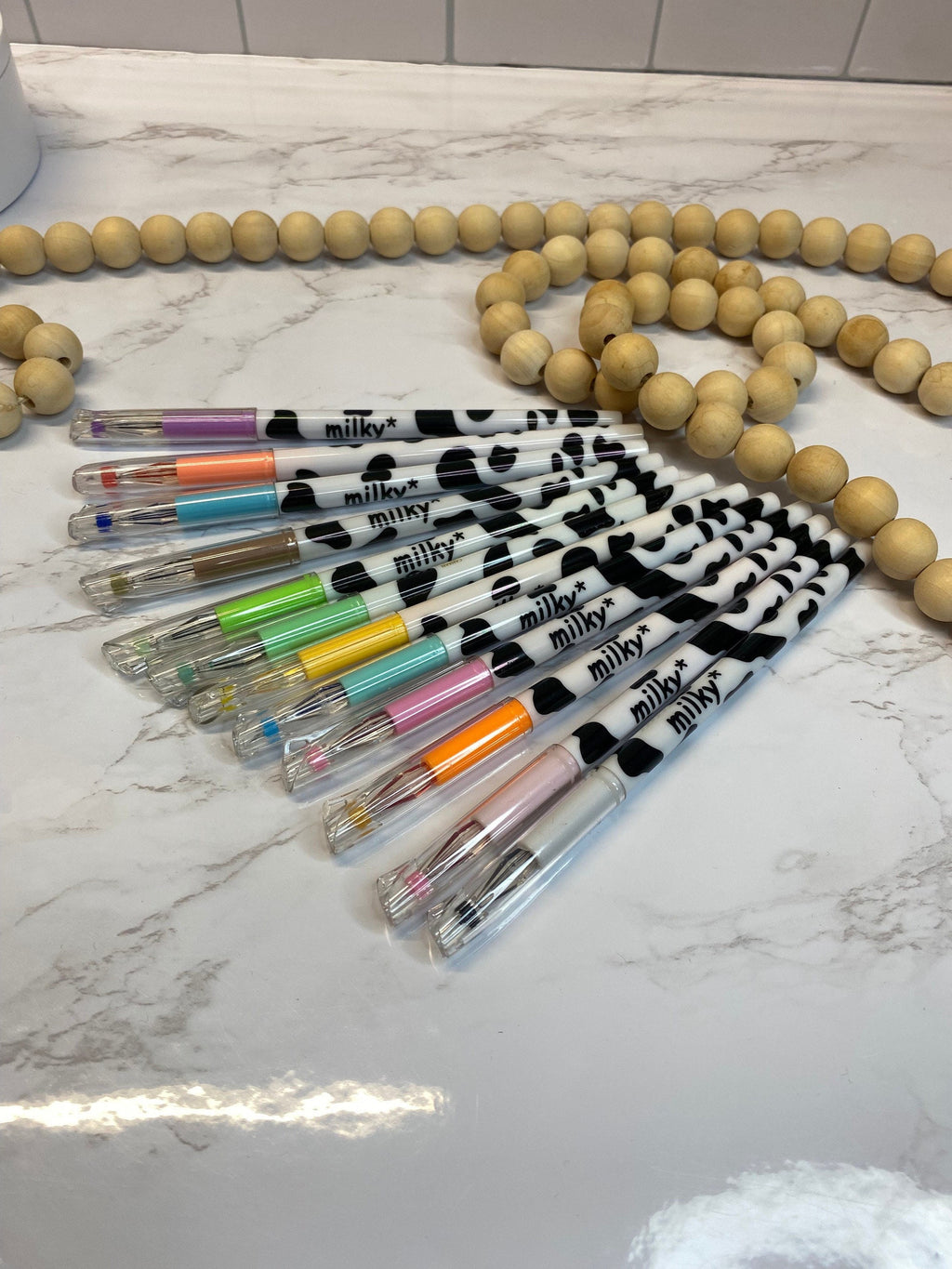 Milky Gel Pens - Smooth Writing - 12 Piece Color Set