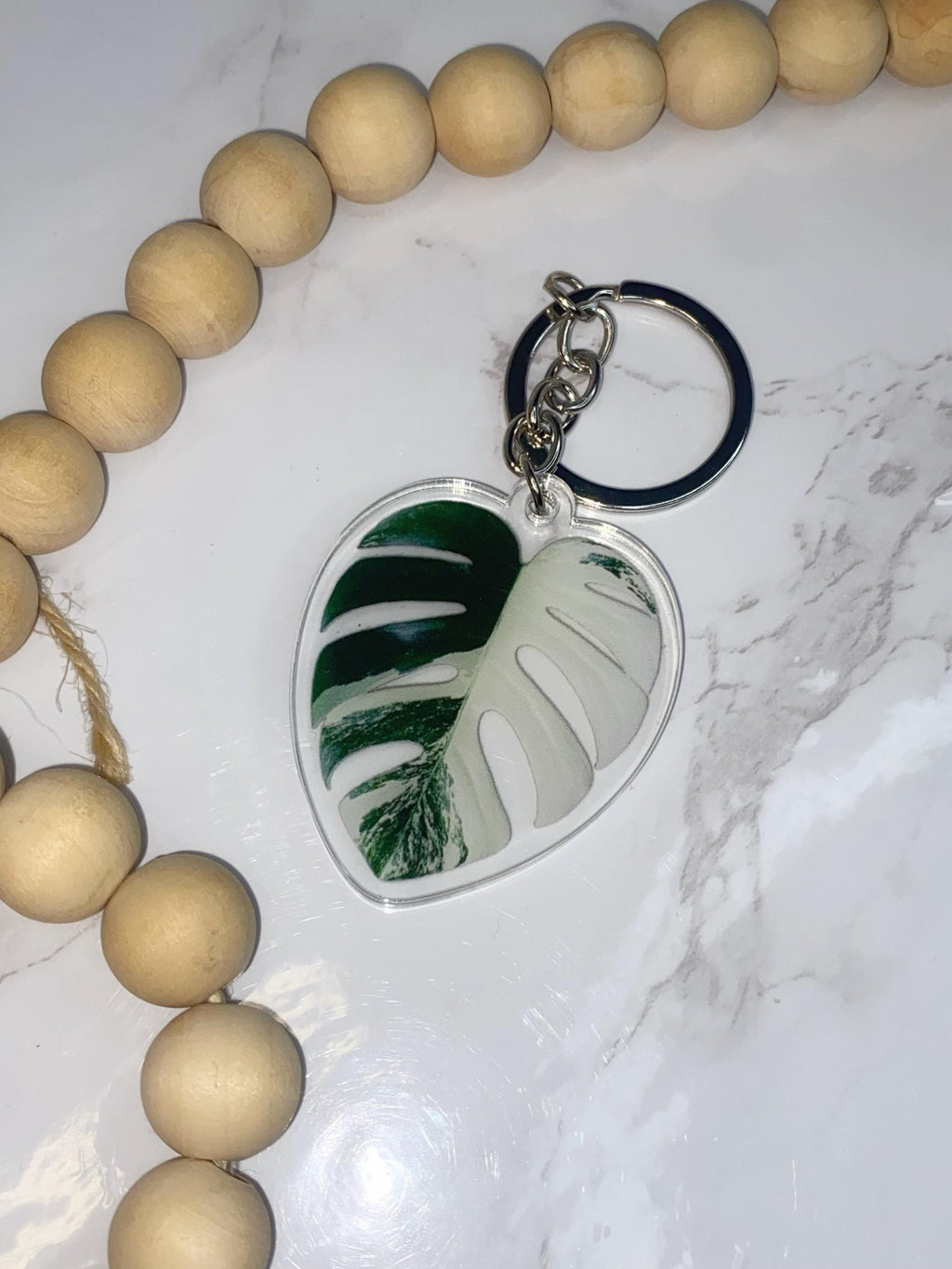 Monstera Keychain - Plant lover keychain